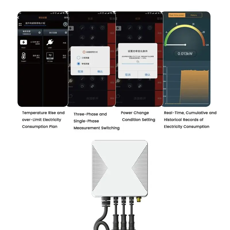 DTD804 Hot Sale-80A Tuya ZigBee 3 Phase KWH Meter Power Clamp Current Transformer App Monitor