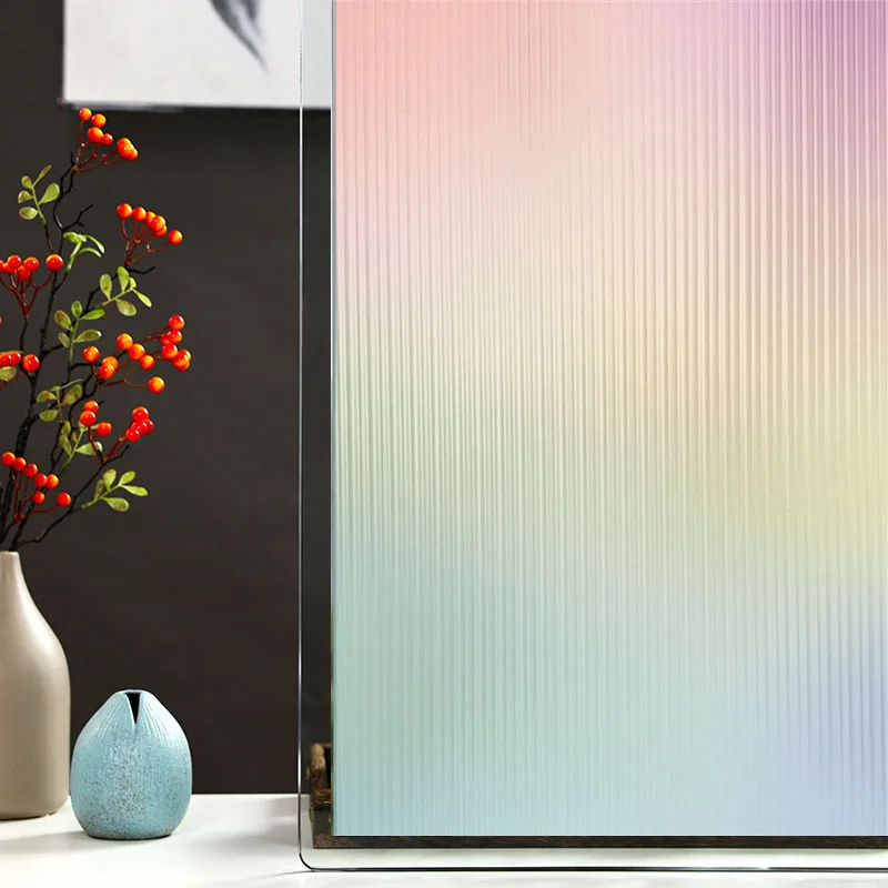 

3D Color Changhong Window Film Glass Decoration UV Window Sticker Privacy Frosted Glass Window Decal Decoration Film