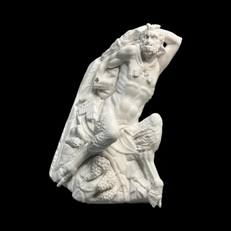 Retro Roman Gypsum Desk Ornament Home Decoration Pan Shen Ancient Greek Myth Sculpture Art Figurine Decoration Birthday Gift