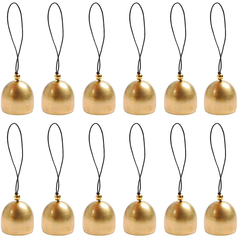 

DIY Brass Mini Bell for Wind Chime Door Bell Christmas Decorations Accessories Brass Bell With Bell Hammer Will Ring Metal