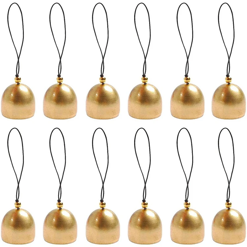 DIY Brass Mini Bell for Wind Chime Door Bell Christmas Decorations Accessories Brass Bell With Bell Hammer Will Ring Metal