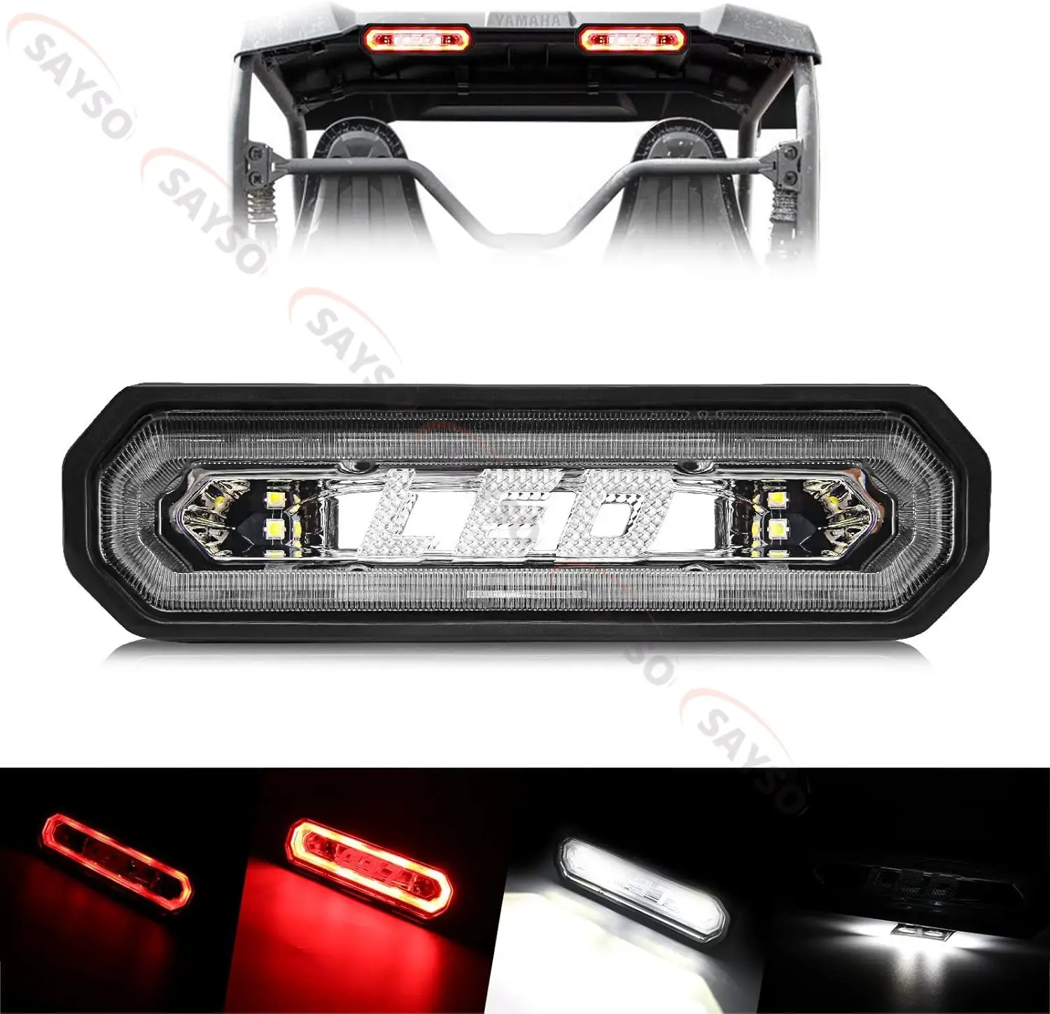 UTV Chase LED Tail Light 5 Modes Brake Light 1.65-2