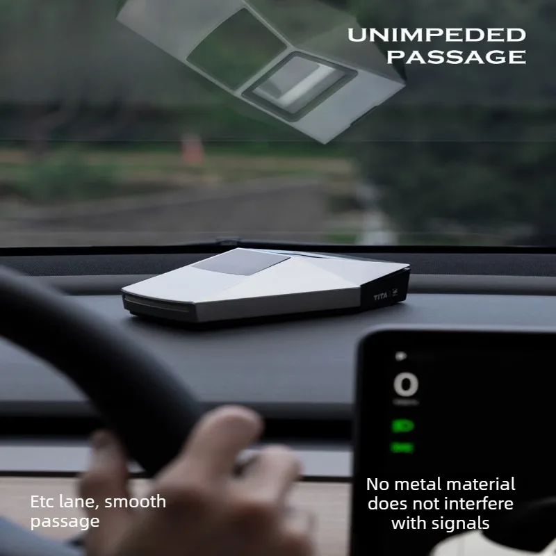 For ETC Storage Box, Removable Holder & Fixer, No-stick Design, Universal Car Accessories for Tesla