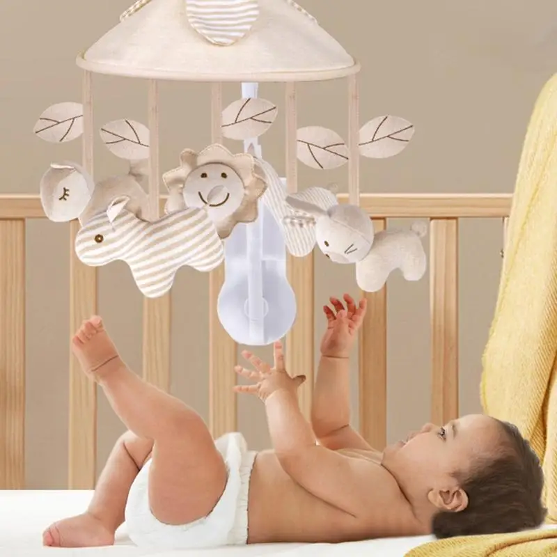 صندوق موسيقي كرتوني لعبة متنقلة للأطفال لعربة الأطفال قلادة معلقة مع ألحان مهدئة ولعبة تحفيز بصري 24BE #2