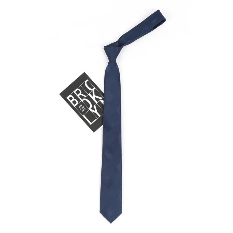Herren Mode Lässige Schmale 6CM Krawatte Polyester-Krawatten für Männer Karierte Einfarbige Jacquard-Krawatte Business Hochzeit Party Accessoires – Detail 3