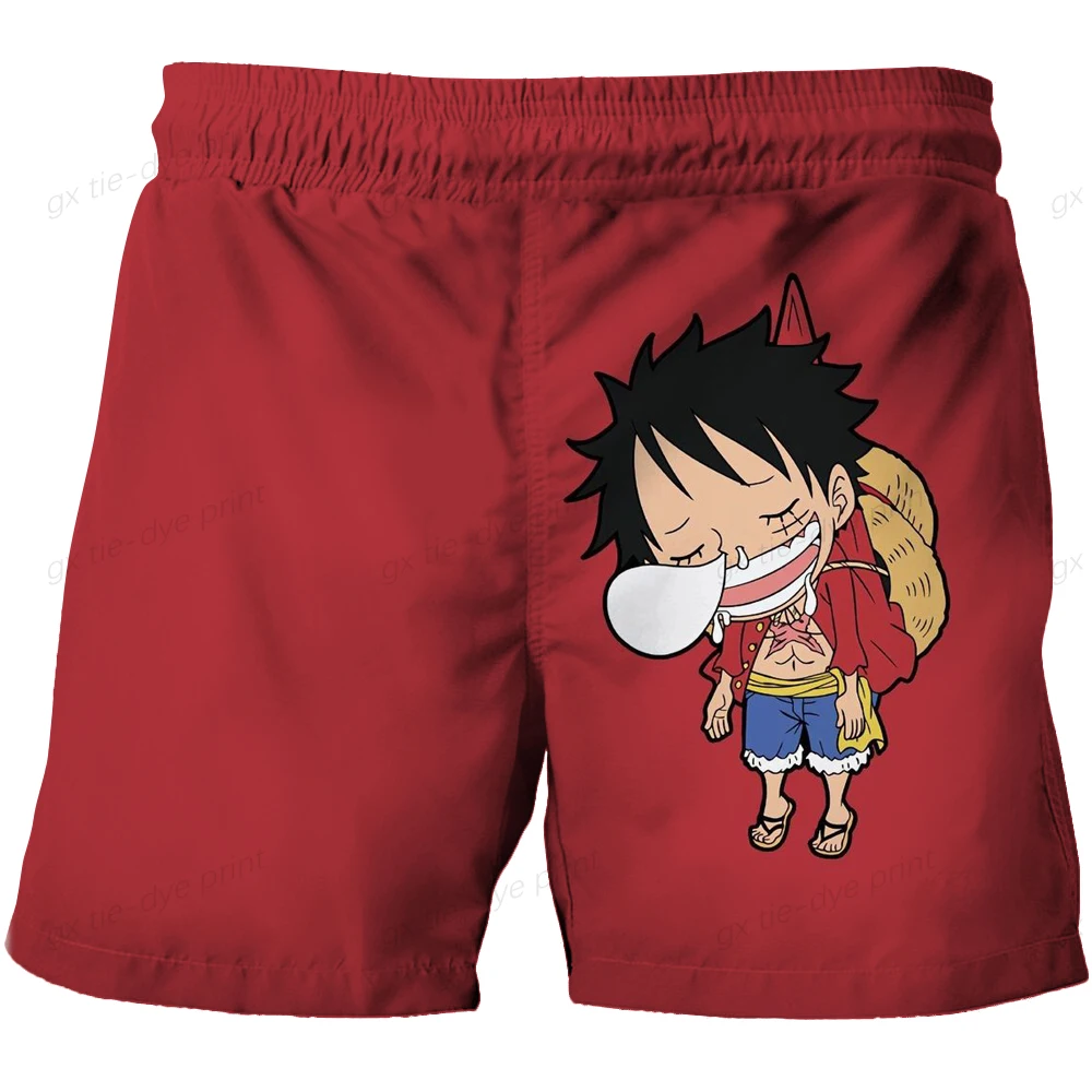 Fashion One Piece Luffy pants For Kids Girls Boys Harajuku Beach children Couples Clothes 3D Cartoon Print shorts pant