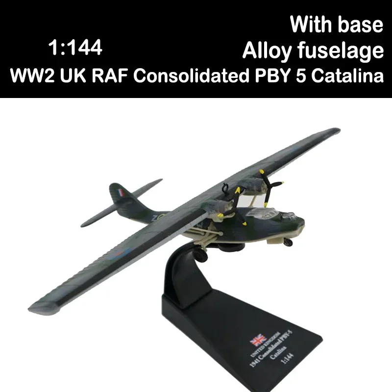 1/144 UK RAF Classic PBY-5A PBY5A Catalina Aircraft Fighter Canso Amphibious hydroplane Sea Plane Replica Model Toy