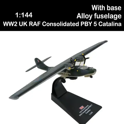 1/144 UK RAF Classic PBY-5A PBY5A Catalina Aircraft Fighter Canso Amphibious hydroplane Sea Plane Replica Model Toy