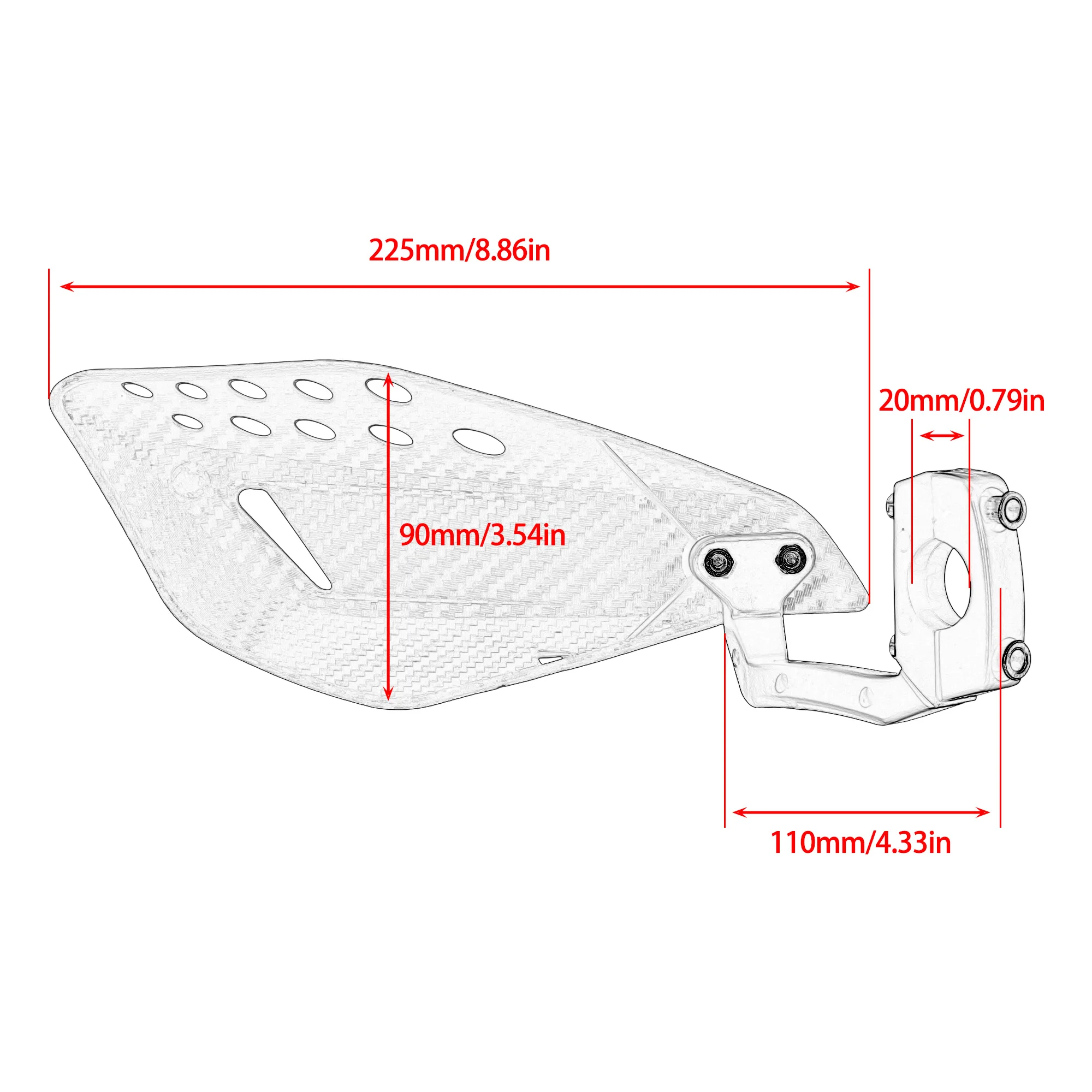 Motorcycle Handguard Motorbike Handle Guards 22mm Dirt Pit Bike ATV Quads Universal Hand Protectors Enduro Motocross