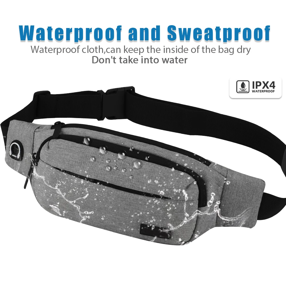 Large Fanny Pack for  Men Women crossbody Belt Bag for Travel Running Hiking Dog Walking Outdoors mobile iPhone girls handbag