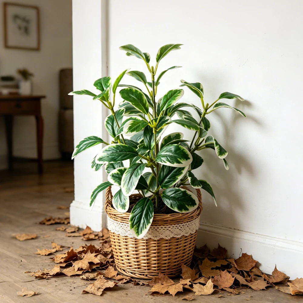 27-45cm Tropische Künstliche Palme, Künstlicher Monstera-Baumzweig, Plastik-Schefflera-Blatt, Künstliche Grüne Blätter für Haus- und Gartendekoration – Detail 9
