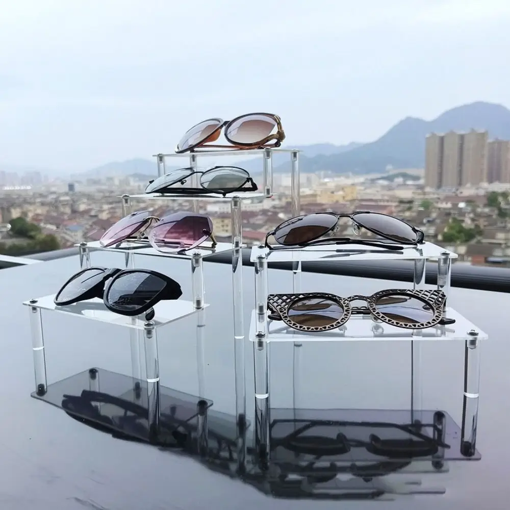

New Acrylic Sun Glasses Display Shelf Clear Durable Glasses Storage Rack Multi Layers Collectibles Display Holder