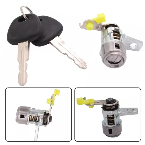 Cilindro de cerradura de puerta delantera de coche, lado del conductor LH con 2 llaves para Hyundai Accent 2005-2011 81970-1EA00, piezas exteriores