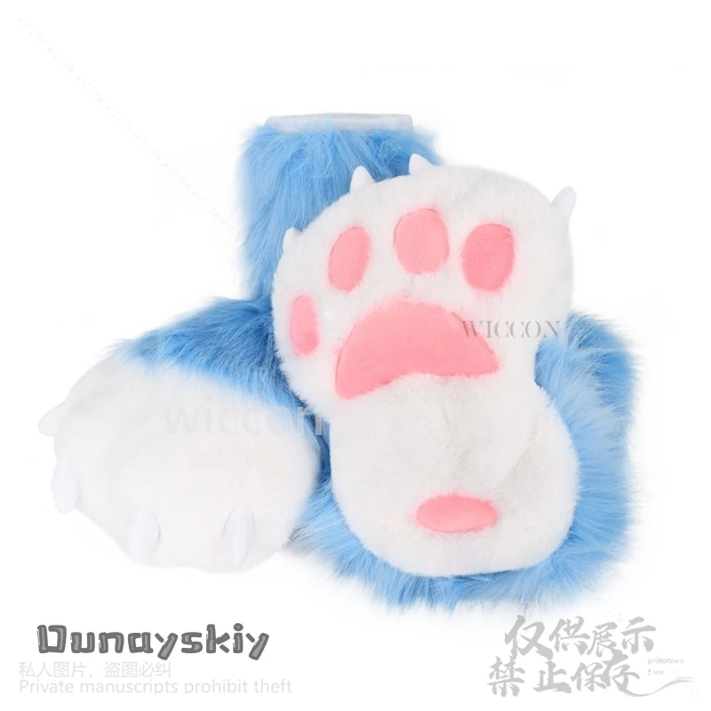 Anime Furry Plush Animal Claw Shoes Cosplay Costume Accessories 5 Colors Large Plush Cat Paw Cute Fursuit Gifts