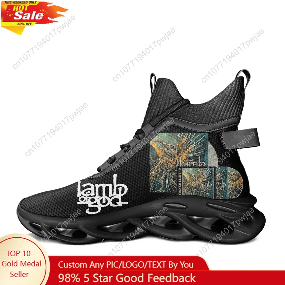 

Высокие кроссовки на плоской подошве Lamb of God Heavy Mental Band, мужские и женские походные кроссовки, дорожная альпинистская обувь, кроссовки