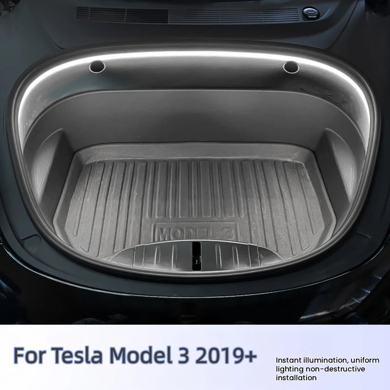 Car Front Trunk For Tesla Model 3 2019+ Decorative Fitting modification light Atmosphere lights White warm white LED Light