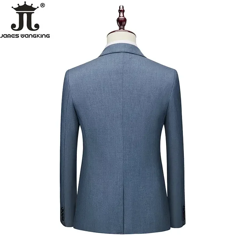 S-6XL Men\'s Formal Blazer Fine Fashion Solid Color Groom Wedding Dress Suit Coat Male Business Suit Jacket Tuxedo