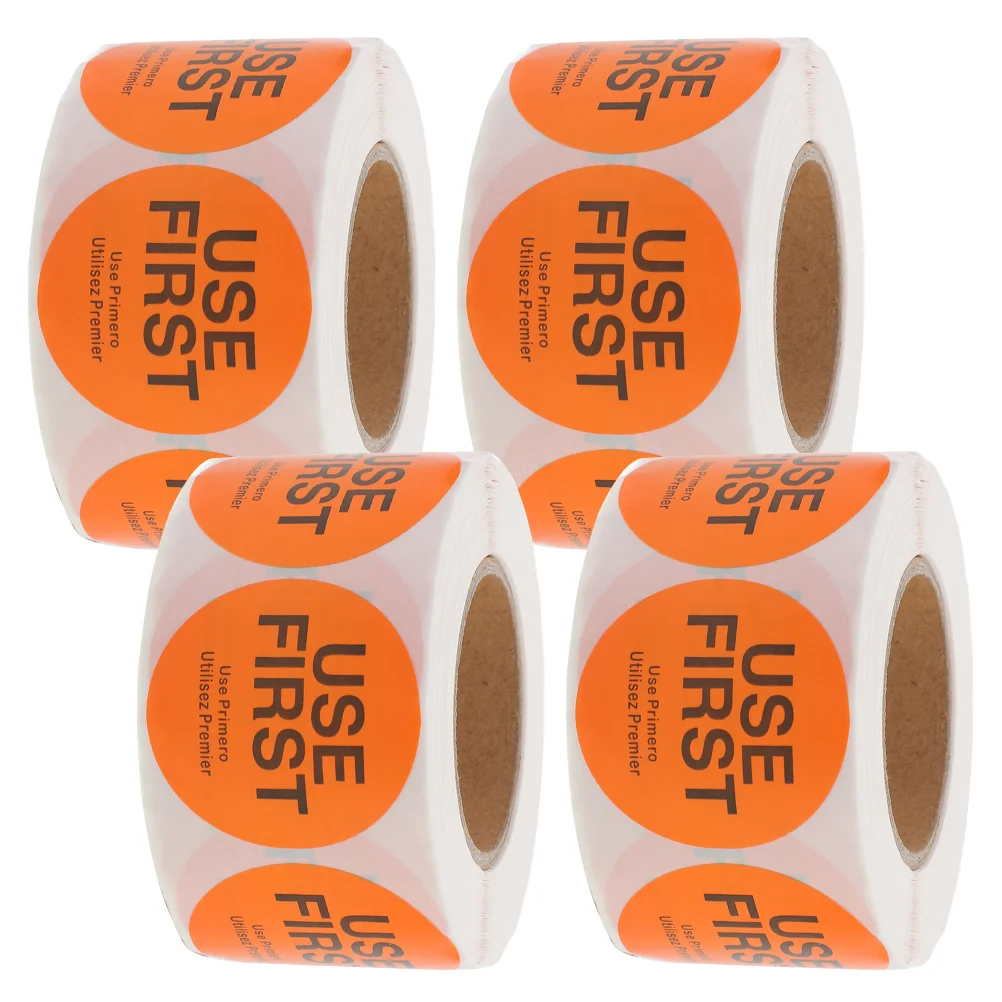 Autocollants SevTags Player Food Service Storage, Sign Use, Orange, Restaurant Evaluattro, 4 rouleaux