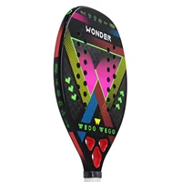 Beach Tennis Racket FC/3K/12K/18K/Kevlar Carbon Fiber Grit Face, EVA Memory Foam Core, Outdoor Sports Ball Racket 6