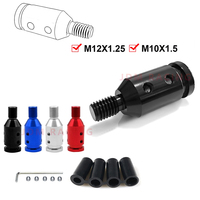 M10x1.5 or M12x1.25 Aluminum Alloy Universal Car Manual Gear Shift Knob Adapter Thread fits for most BMW Honda Shift Knob Adapte