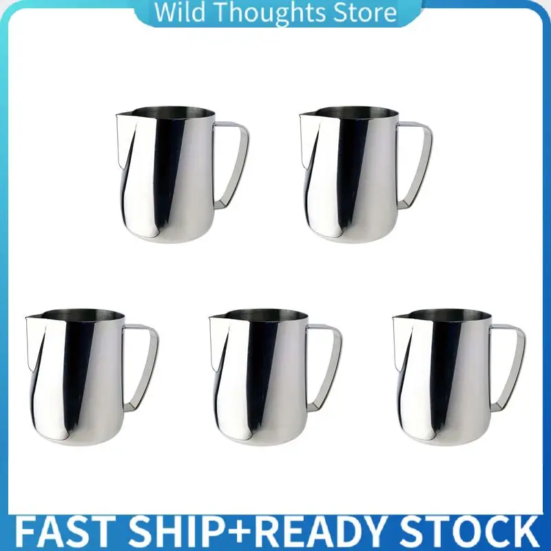 

5X Milk Jug 350Ml Stainless Steel Frothing Pitcher Pull Flower Cup Coffee Milk Frother Latte Art Milk Foam Tool-[Qahk]