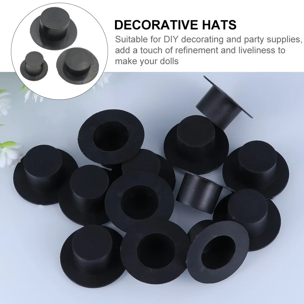 

60 pcs Mini Hats Christmas Snowman Hat Diy Decorative Accessories For Plastic Hats Craft Projects Kids School Classroom