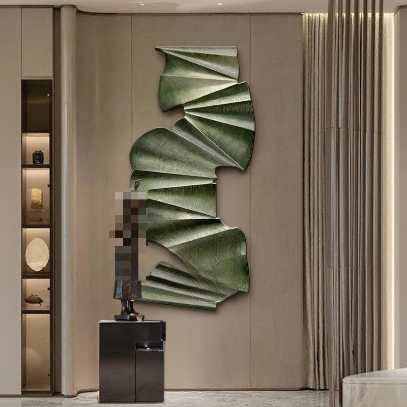 Mid-century 3D Embossed Hand Textured Wall Art, Premium Hanging Decor for Homestay Hotel Entryway & Living Room
