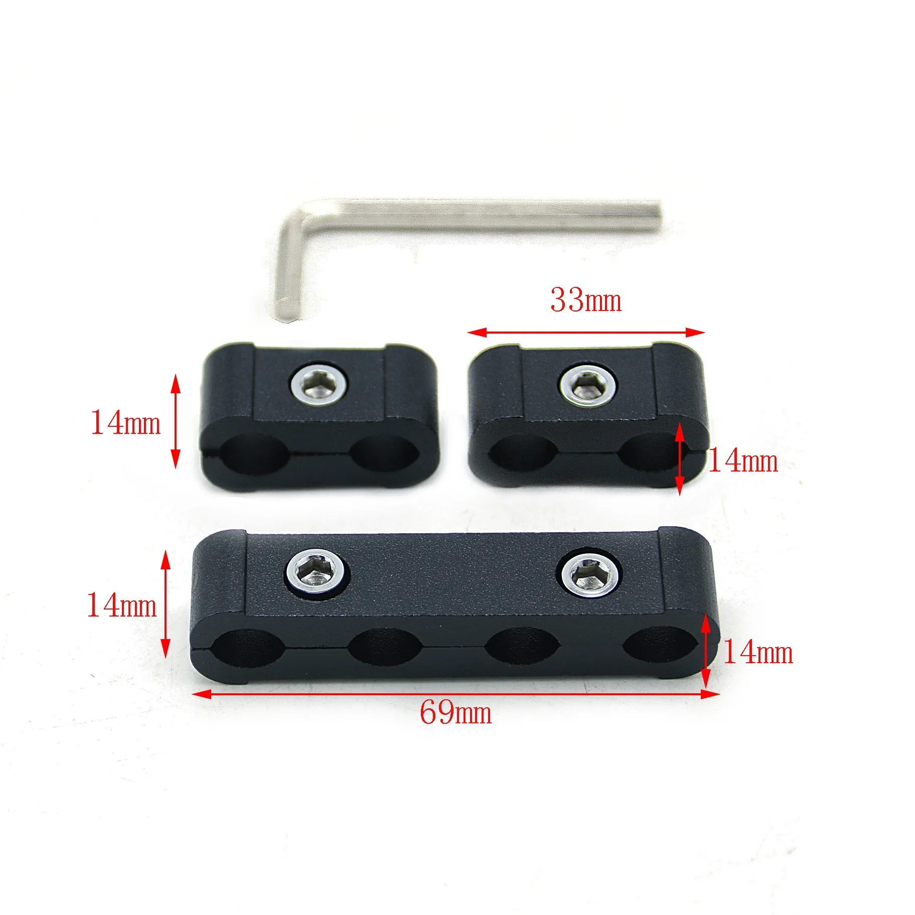 Car modification three-pack spark plug wire separator fixing sleeve ignition wire fixing four-hole wire clip