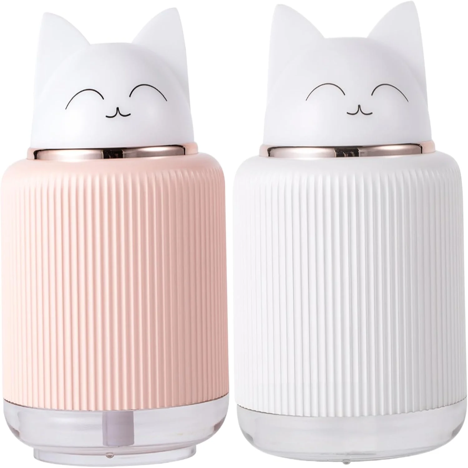 Humidifier 300ML USB Cute  Shape Desk Humidifier with 2 LED Colors Night Light 2  Modes Quiet Portable Small Humidifier for Car