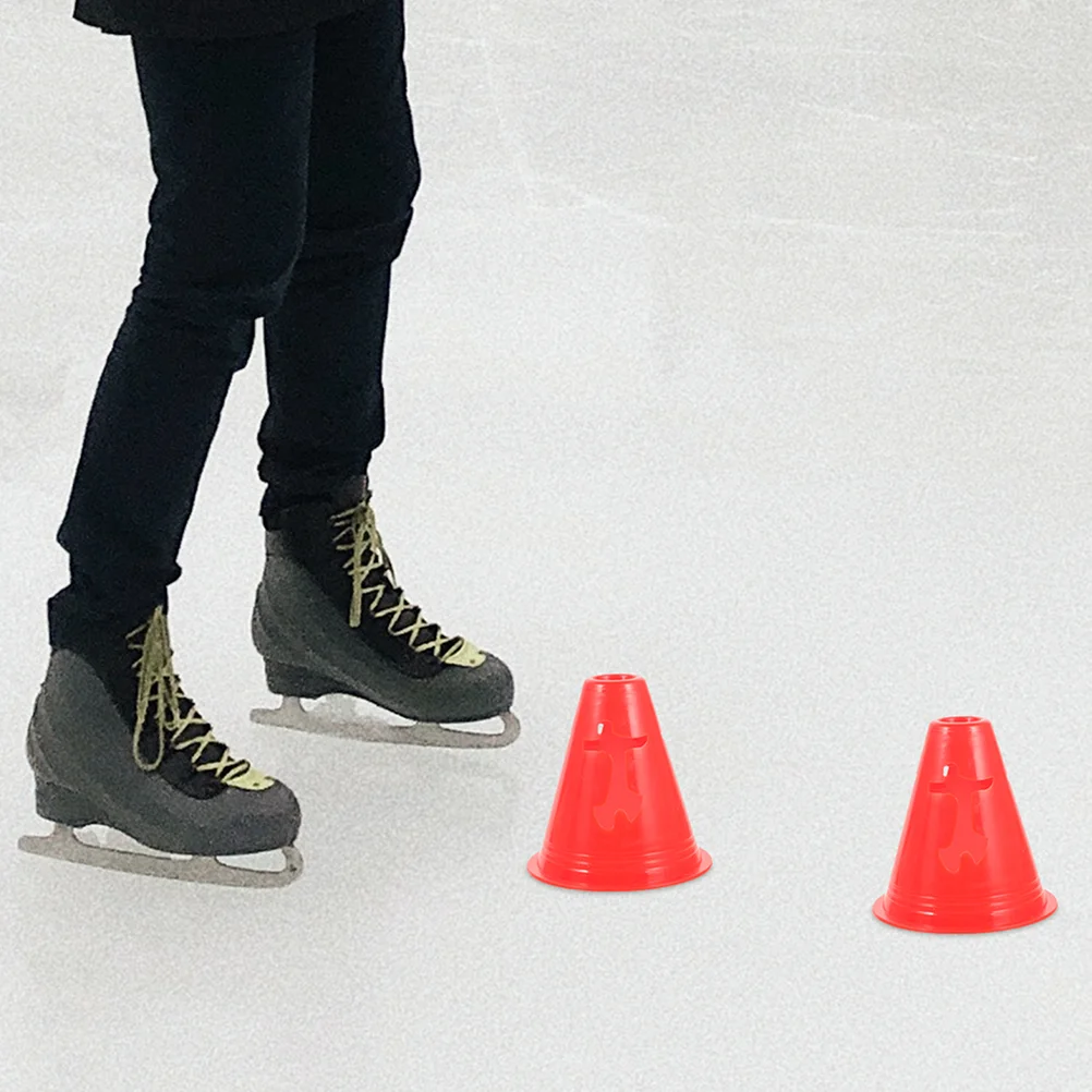 20 Uds. Conos de ejercicio de obstáculos de barril de señal para patinaje sobre ruedas aula 8 Cm colorido pequeño rojo Mini fútbol