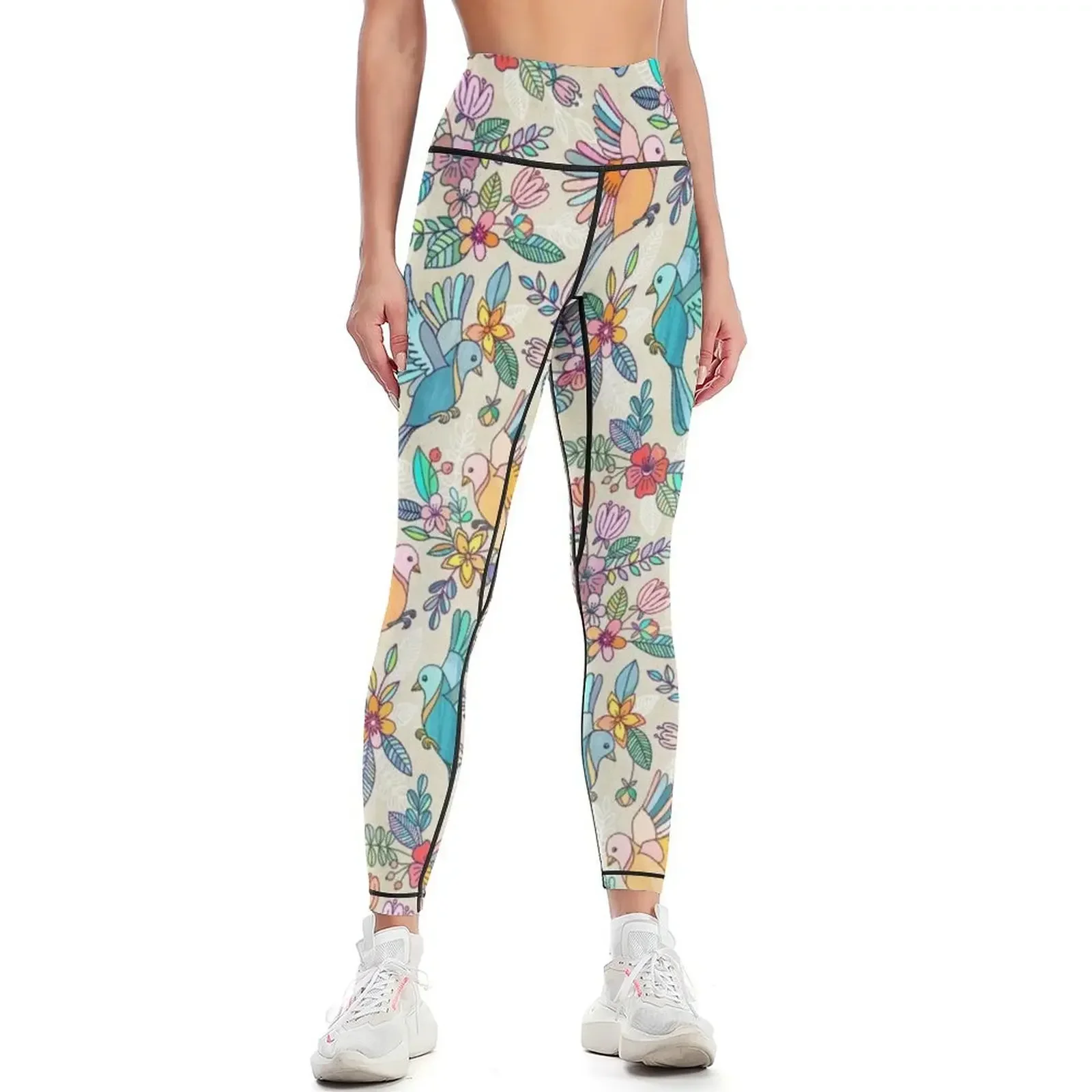 

Whimsical Summer Flight Leggings Fitness clothing Women sportwear Golf wear Women sports Womens Leggings