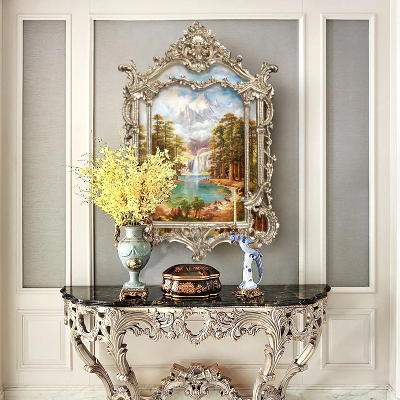 Entrance French decorative painting landscape cornucopia high-end European villa hanging murals handmade oil painting