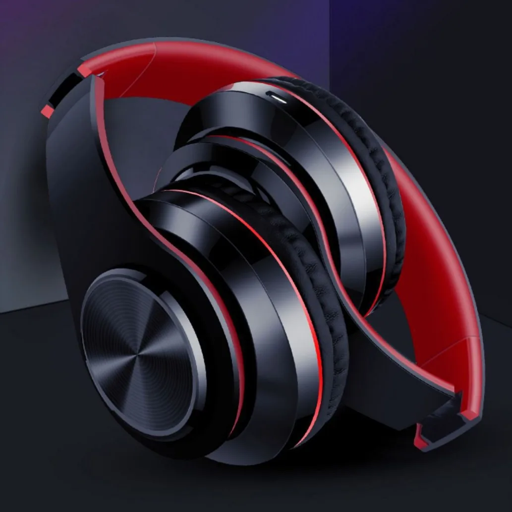 B39  Bluetooth Headset Foldable Headphones HiFi Stereo Earphone With Mic Support SD Card FM For Xiaomi Iphone Sumsamg Phone image 3