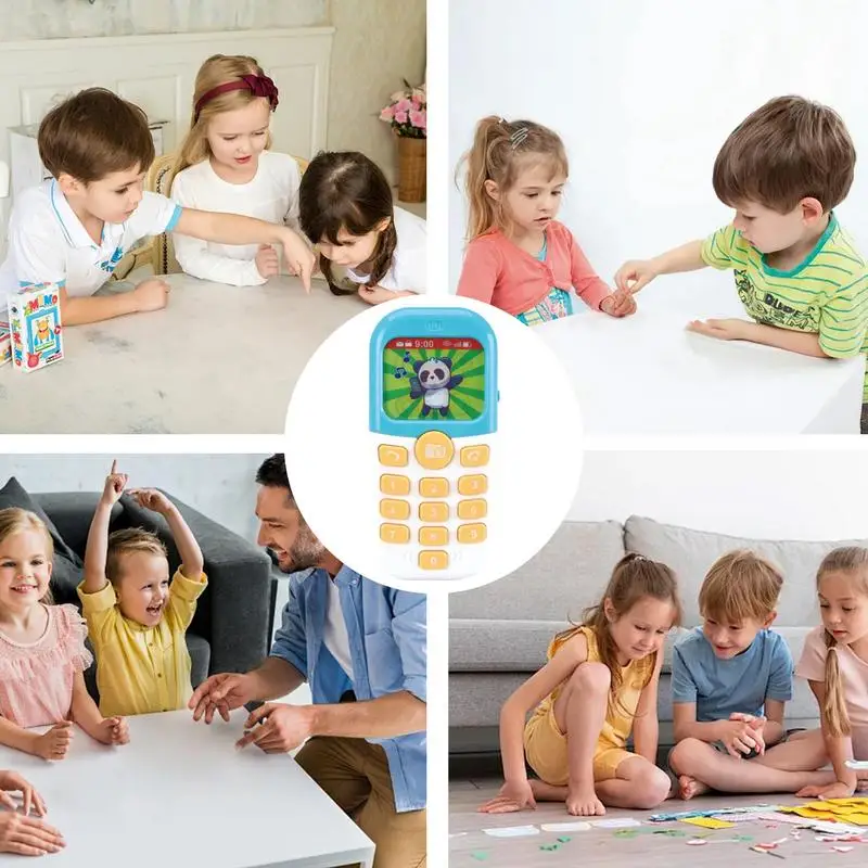 Jugar el teléfono para niños, juguetes para niños pequeños, juguete de aprendizaje musical de imitación, juego simulado, juguete interactivo para niños, dibujos animados preescolares