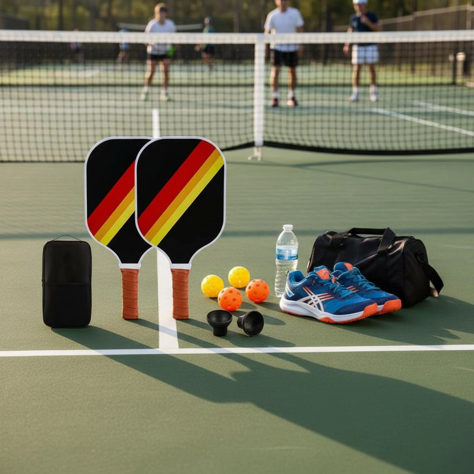 

Carbon Fiber Pickleball Paddles Cushioned Ergonomic Grip Pickleball Paddle Set Lightweight Cellular Structure Interior Paddles