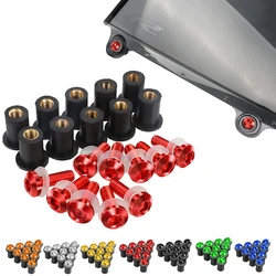 Pernos deflectores de parabrisas para Honda, 5mm, 10 unidades, CBR125R, CBR150R, CBR250R, CBR300R, CBR250RR, CBR400R, CBR500R, CBR600F, CBR650F, CBR650R