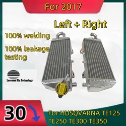 NEW left + right all Aluminum Radiator For 2017 HUSQVARNA TE125 TE250 TE300 TE350 TE 125 250 300 350 Cooler Cooling Coolant 17