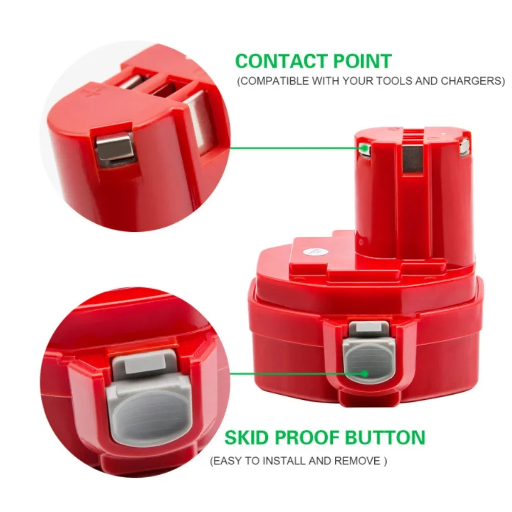 

PA14 14.4V 4800mAh Ni-CD NICD Replacement Rechargeable Battery for Makita 1420 1422 1433 1434 1435 6228D 6281D 6280D 6337D 8280D