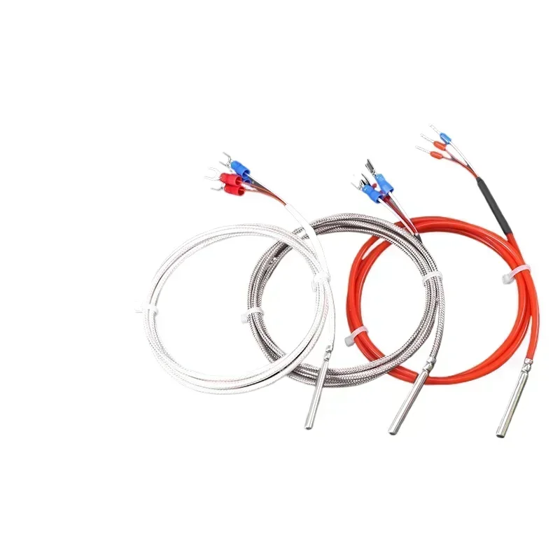 Pt100 3 wire thermocouple temperature sensor probe explosion-proof water corrosion-proof stainless steel armored 1pcs