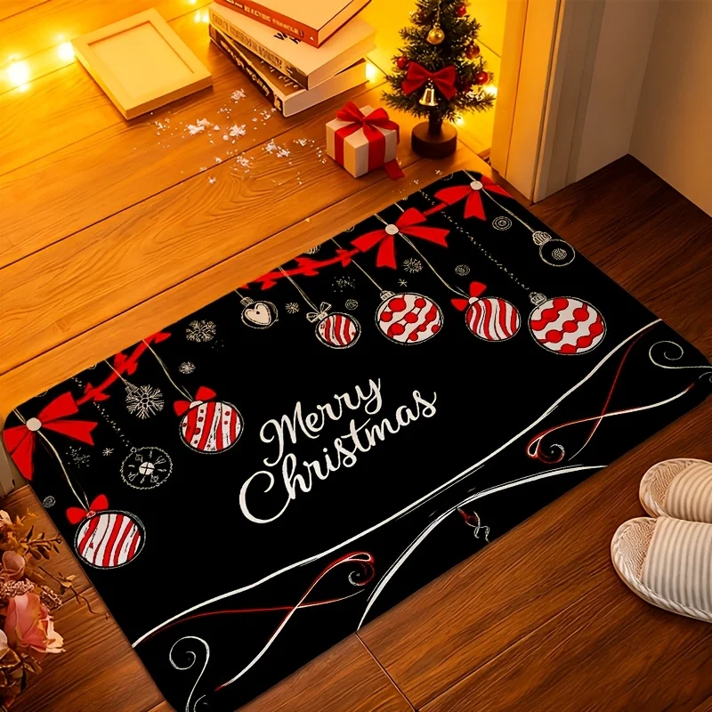Pink Snow Gingerbread House welcome rug,bedroom,living room,indoor,balcony Mat,Entry Door Rug home decor Christmas Present