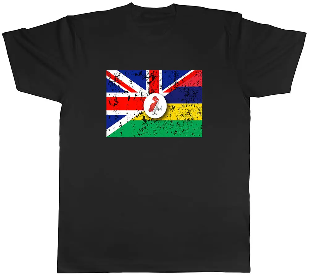 UK & Mauritius Flag Country Mens Unisex T-Shirt Tee Gift Anime Graphic T-shirts For Men