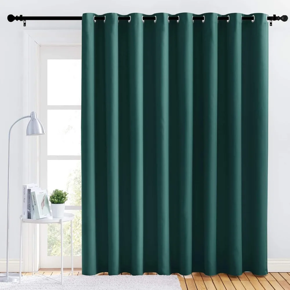 

Patio Glass Door Panel - (120 inches Wide x 84 inches Long, Hunter Green, 1 Panel) for Bedroom/Living Room, for Dining