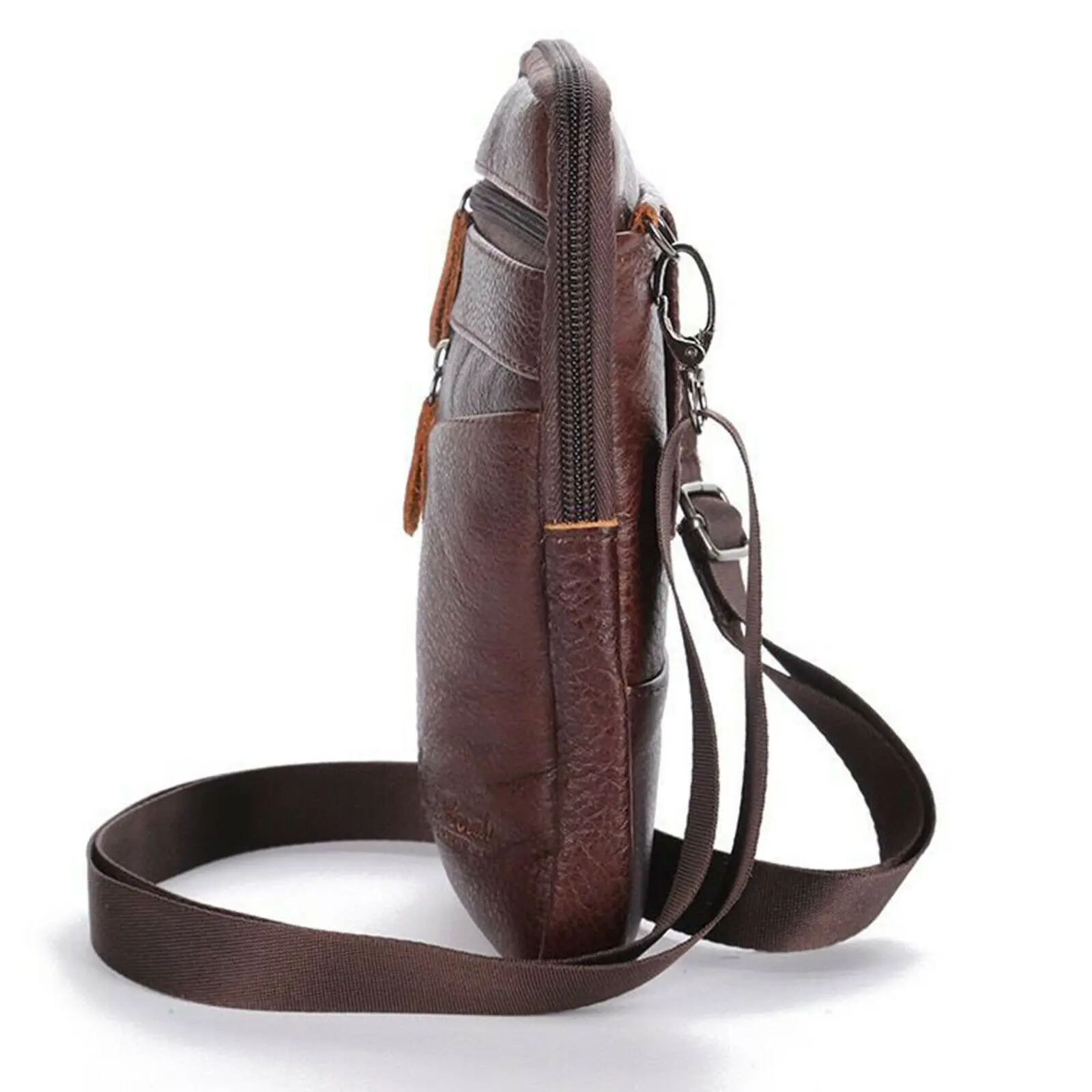 Bolso de hombro de cuero multifunción para hombre, bandolera portátil de alta calidad para teléfono móvil, regalo para padre, 2022