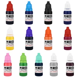 10ml/Bottle 13 Color Refill Ink Rubber Stamp Oil Inking Photosensitive Stamping Refill Ink For Office School Make Seal Supplies