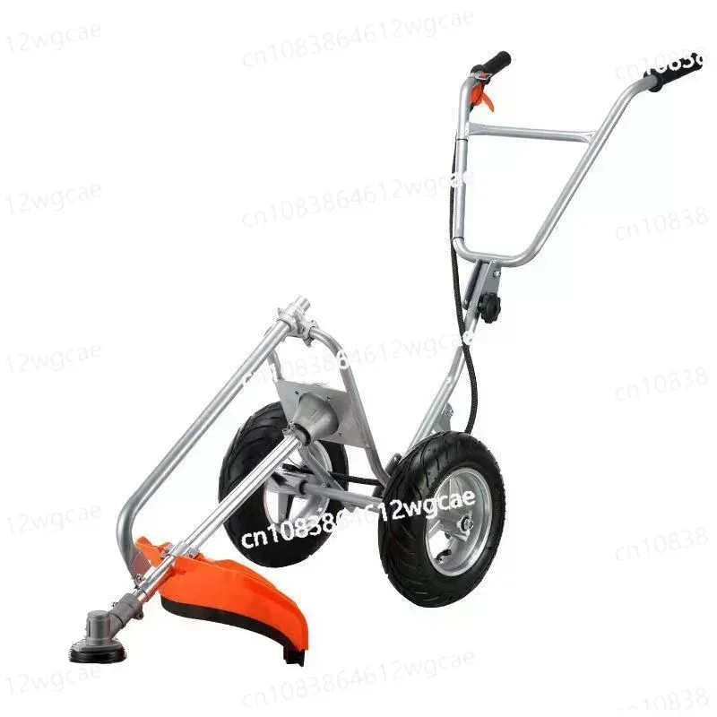 Hand Push Wheel Portable Mower Rack Rotary Weeder Separate Frame Without Engine Seat 43cc 52cc 63cc Brush Cutter Grass Trimmer