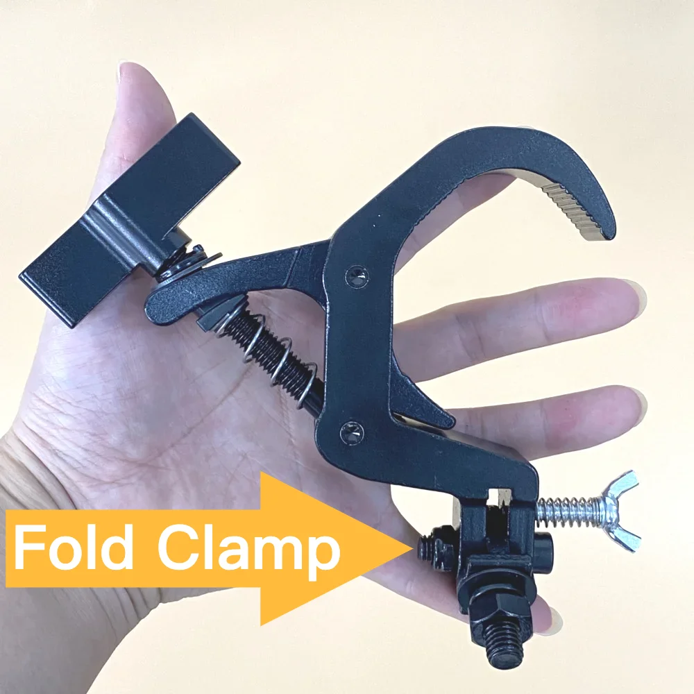 Heavy Duty Fold Clamp Stage Lighting Quick Folding C Clamp Hooks Aluminum Truss Mounting 40-60mm Tube Mobile DJ LED Moving Head