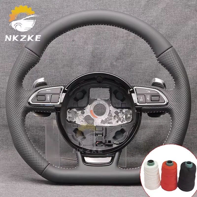 Suitable For Audi A3, A4 B8, A5, A6, Q3, Q5, Q7 Steering Wheel With Multifunctional Buttons And Shift Paddles, Car Accessories