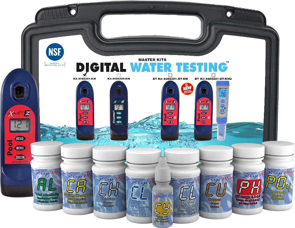 

ITS 486201-KM Pool Exact EZ Photometer Master Pool Test Kit | 10 Parameters - F/C/T Chlorine, pH, Alkalinity, Calcium, Cyanuric