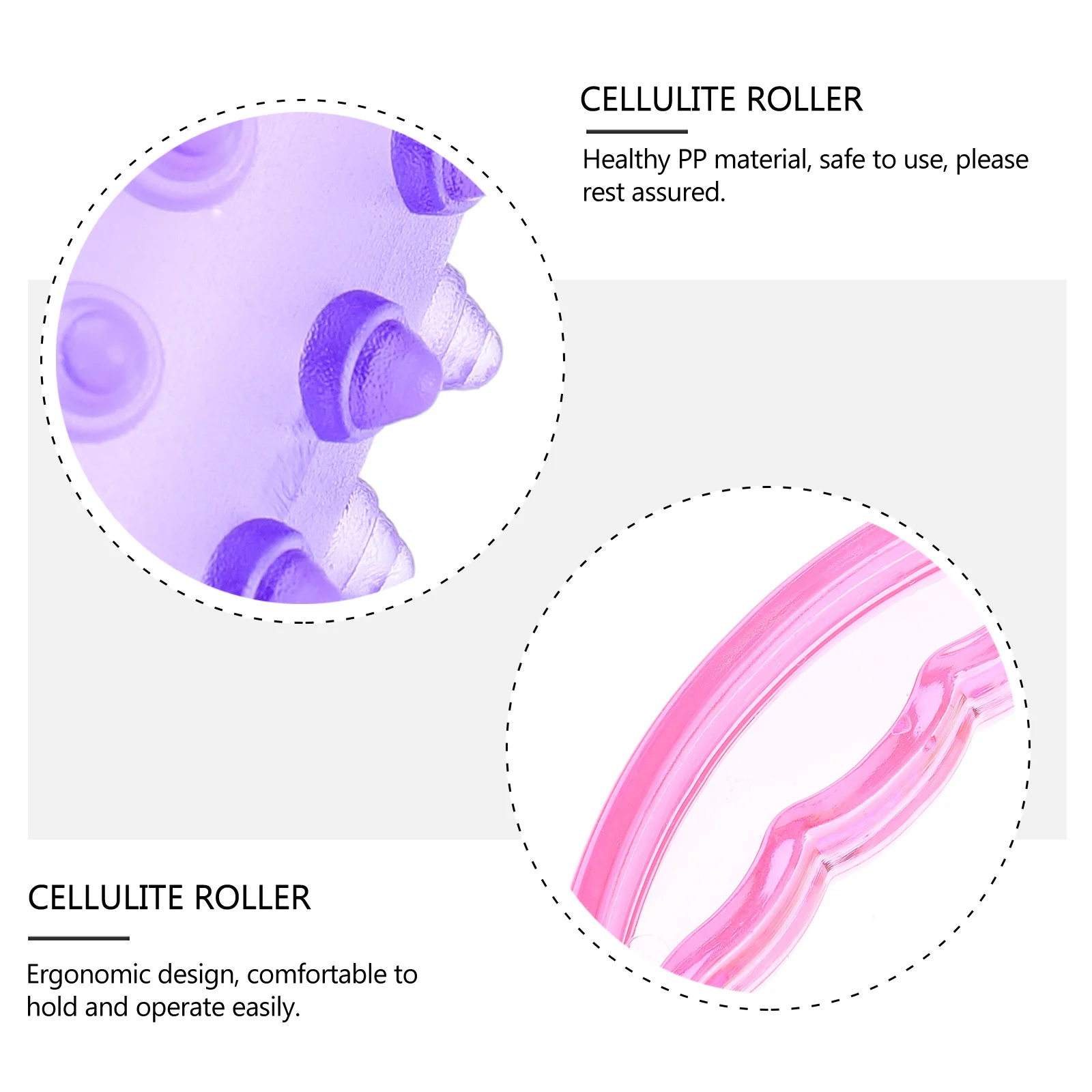 

3Pcs Body Massager Roller Handheld Cellulite Remover Easy Operation Multi-Use Skin Safe Pain Relief Roller for Legs Arms Muscles