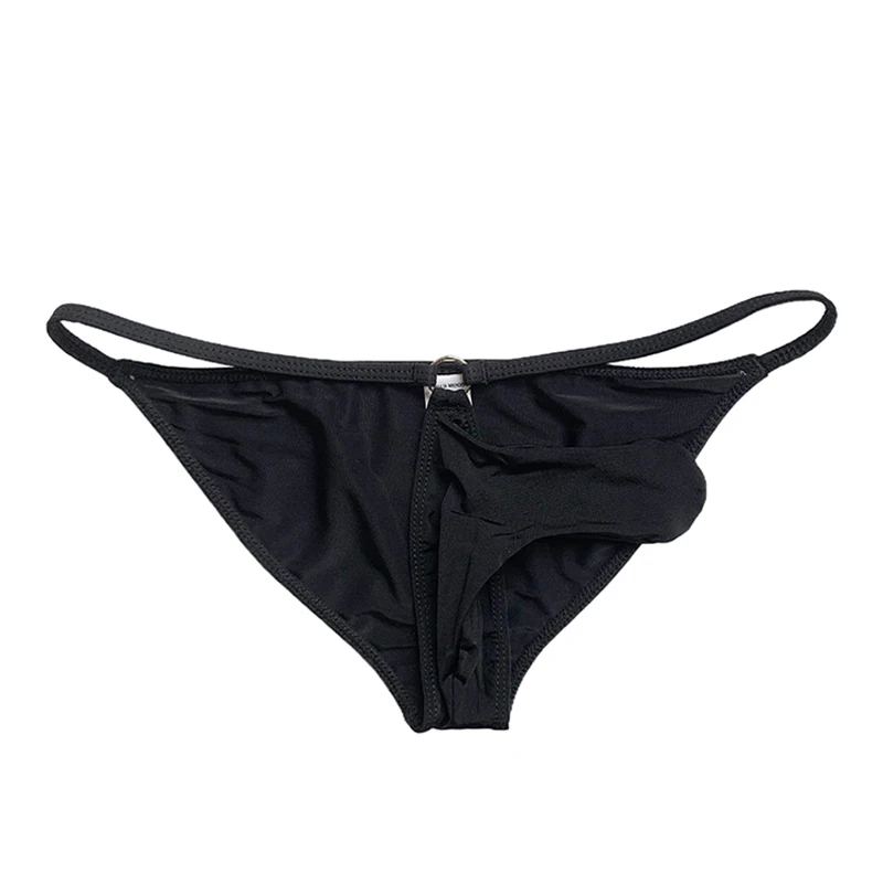 New Elephant Men\'s Sexy Panties Low Waist Ice Silk Men\'s Briefs Thin Strap Elastic Half-Pack Bikini Panties men underwear sexy